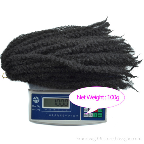 Afro Kinky Braiding Hair 18 inch Synthetic Crochet Marley Braids Hair Extensions Black Ombre Colors Jumbo Crochet Braids Hair